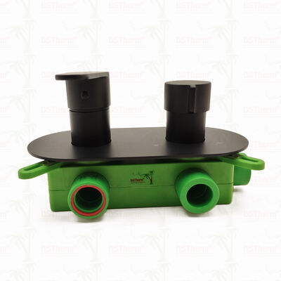 PPR 5 Ways zwart bekleed mixer douche klep voor temperatuur en stroomregeling