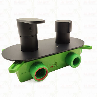 PPR 5 Ways zwart bekleed mixer douche klep voor temperatuur en stroomregeling