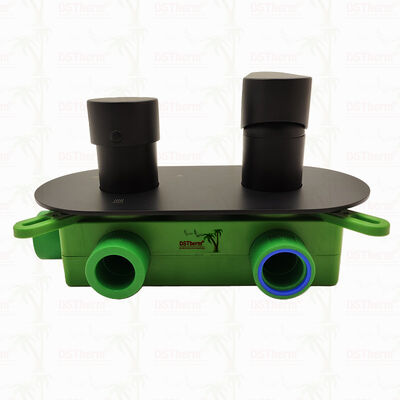 PPR 5 Ways zwart bekleed mixer douche klep voor temperatuur en stroomregeling