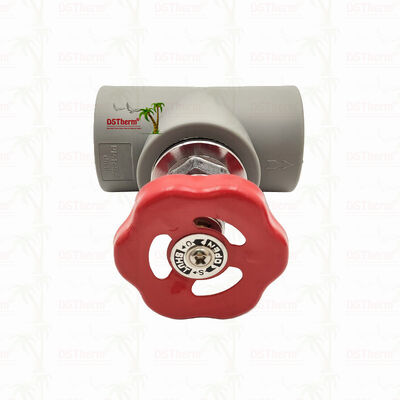 Grijze, gechromeerde PPR-stopklep met koperen cartridge, globale klep 20-110 mm