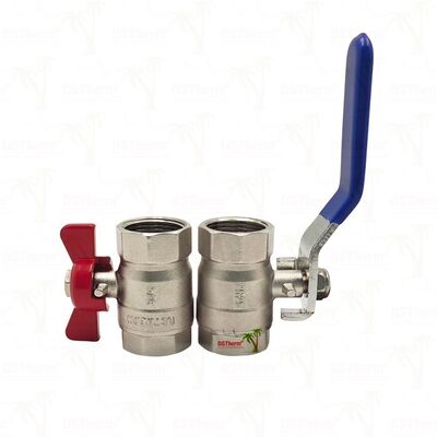 PN25 Messing Ball Valve Chroom-geplatte Ball Vrouwelijke x Vrouwelijke Full Port 1/2" ′′ 4