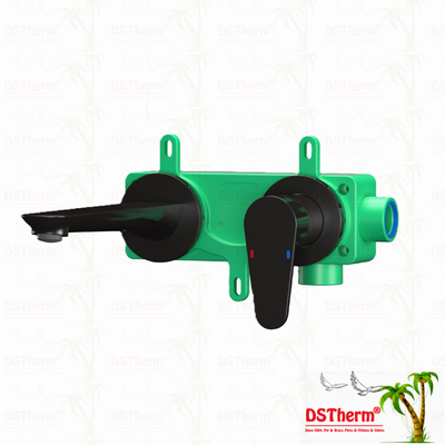 PPR Basin Valve Verborgen Mixer Valve Koud Warm Water kraan Zwart Kleur Ppr Messing kraan