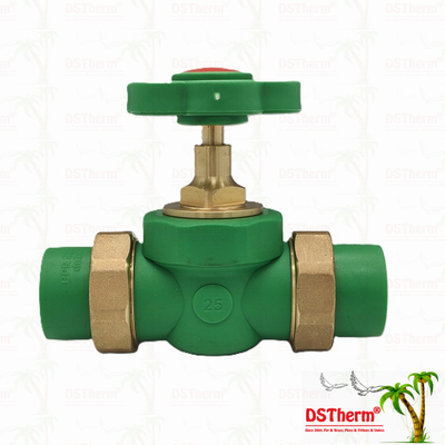 PPR Double Union Ball Valve Exposed Installation Corrosion-Resistant Op maat gemaakte grootte