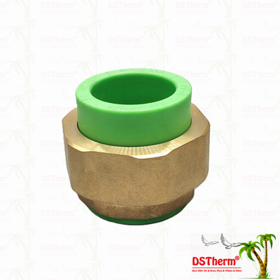 Groene Ppr Double Head Threaded Union Double Union Connector High Temperature Resistance