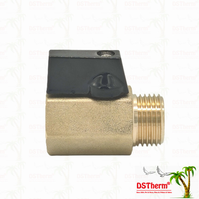Messing vrouwelijke en mannelijke mini-balklep voor loodgietersysteem 1/2'' corrosiebestendigheid