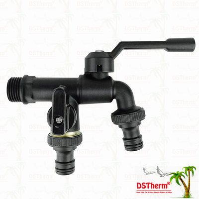 Dubbele Uitlaat Tuin Buitenkranen Messing Kraan Messing Tap Klep Waterkraan 1/2