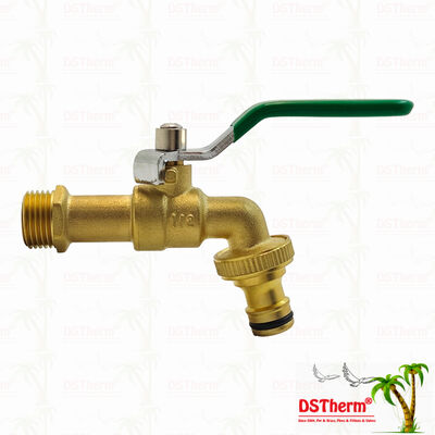 Goud bekleed Heavy Duty Classic Groen ijzeren handvat Bibcocks Water spoot kraan Water kraan Spigot 1/2 